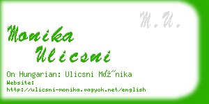 monika ulicsni business card